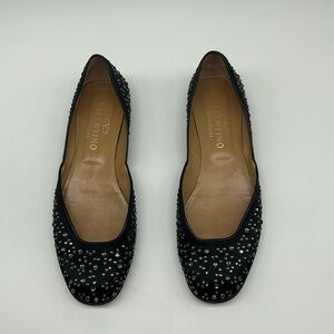 Valentino Garavani Black Ballet flats with crystals, Size 39